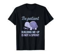 Be Patient Building Me Up Christian Gym Workout Design T-Shirt