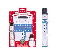 Be Planet Conscious this Christmas! "Make Your Own" Christmas Crackers | 100% Recyclable, No Acetate Window | Pack of 6 | Santa or Snowman Designs | Includes Raffia Ties, Hats & Mottos (12, Snowman)