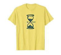 Be Present Hourglass Mindfulness Inspirational T-Shirt, Men, Lemon, S