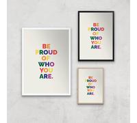 Be Proud Of Who You Are Giclee Art Print - A3 - Wooden Frame