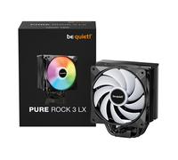 be quiet! Pure Rock 3 LX air cooler, very high cooling capacity, 4 high-performance 6mm heat pipes with HDT technology, Light Wings LX 120mm PWM fan, elegant looks and stunning visuals