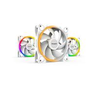 Be Quiet! (BL100) Light Wings 12cm PWM ARGB Case Fans x3, Rifle Bearing, 18 LEDs, Front & Rear Lighting, Up to 1700 RPM, ARGB Hub included, White