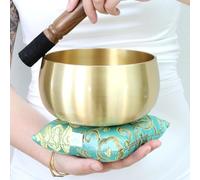 Be Quiet Bowl - 6-inch Handmade Tibetan Singing Bowl Set with Mallet and Cushion for Meditation, Sound Healing, Yoga, Restorative Practices & Justice Circles, & Chakra Balance