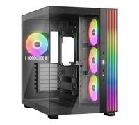 be quiet! Light Base 600 LX Black PC Case, Stunning Panoramic View, Show Case, Dual Chamber Design, Solid ARGB LED Strip, 4 Light Wings LX PWM Fans, Inverted and Horizontal Usable