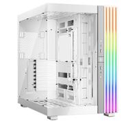 be quiet! Light Base 900 DX White PC Case, Stunning Panoramic View, Show Case, Dual Chamber Design, Solid ARGB LED Strip, Inverted and Horizontal Usable, E-ATX Motherboard Compatible