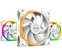 Be Quiet! (BL100) Light Wings 12cm PWM ARGB Case Fans x3, Rifle Bearing, 18 LEDs, Front & Rear Lighting, Up to 1700 RPM, ARGB Hub included, White