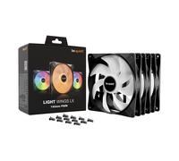 be quiet! Light Wings LX 140mm ARGB 7 Blades Case Fan - Black Triple Pack