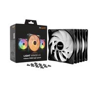 be quiet! Light Wings LX 140mm ARGB 9 Blades Case Fan - Black Triple Pack