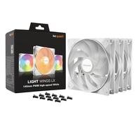 be quiet! Light Wings LX 140mm ARGB PWM Fan 3-Pack - 1100 RPM, 77.5 CFM - White - BL131