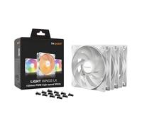 be quiet! Light Wings LX High Speed 120mm ARGB PWM Case Fan - White Triple Pack