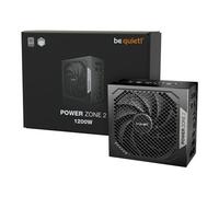 be quiet! Power Zone 2 1200W power supply, 80 PLUS® Platinum and Cybenetics Platinum, semi-passive zero-RPM cooling, 90° angled 12V-2x6 connector, PCIe 5.1/ATX 3.1 compatibility