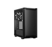 be quiet! Pure Base 501 Airflow Window Black PC Case, 2 Pre-Installed Pure Wings 3 140 mm PWM Fans, High Static Pressure, USB 3.2 Gen. 2 Type C, Spacious Design, Tempered Glass Side Window