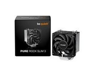 be quiet! Pure Rock Slim 3 Fan CPU Cooler, Universal Socket, High Quality 100mm PWM Black Cooling Fan, 1700RPM, 3 Heat Pipes, 130W TDP
