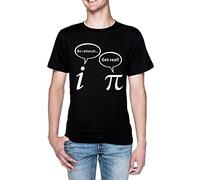 Be Rational Get Real Imaginary Math Science Pi Men T-Shirt Black Round Neck XXL