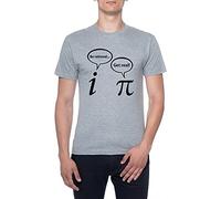Be Rational Get Real Imaginary Math Science Pi Men T-Shirt Grey Round Neck L