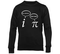 Be Rational Get Real Imaginary Math Science Pi Men Women Unisex Jumper Black Round Neck L