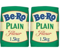 Be-Ro Plain Flour 1.5 kg, All-Purpose Baking Flour for Cakes, Pastry, Pancakes & Everyday Cooking (Pack of 2)