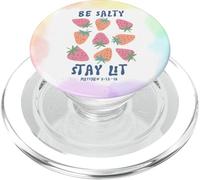 be salty stay lit Christians men & women that believe in God PopSockets PopGrip for MagSafe