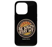 Be Salty Stay Lit Matthew 5:13-14 Bible Verse Meme Men Women Case for iPhone 13 Pro