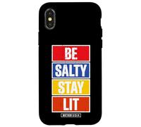 Be Salty Stay Lit Matthew 5:13-14 Christian Bible Verse Meme Case for iPhone X/XS
