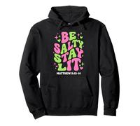 Be Salty Stay Lit Matthew 5:13-14 Christian Bible Verse Meme Pullover Hoodie