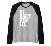 Be Salty Stay Lit Matthew 5:13-14 Jesus Christ God Lover Raglan Baseball Tee