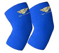BE SMART INTERNATIONAL LTD Elastic Knee Leg Support Sleeve for Joint Pain Sprain Injury Sports Running Gym, (Blue, Medium)