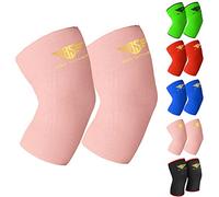 Be Smart Knee Leg Support Elastic Sleeve for Joint Pain Sprain Injury Sports Running Gym (Pink, Large)