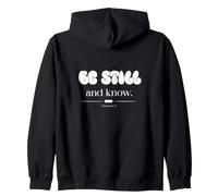Be Still And Know Bubble Letters Psalm 46:10 Zip Hoodie