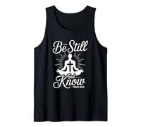 Be Still and Know Christian Yoga Faith Meditation Tank Top