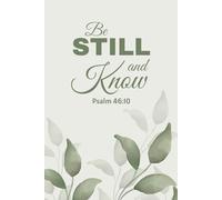 Be Still and Know - Elegant Christian Notebook with Watercolor Leaves | Psalm 46:10 Devotional Journal