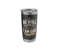 Be Still and Know God Psalm Bible Verse for Christian Man Stainless Steel Insulated Tumbler