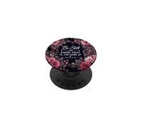 Be Still And Know I'm God Psalm 46:10 Pink Floral Watercolor PopSockets Adhesive PopGrip