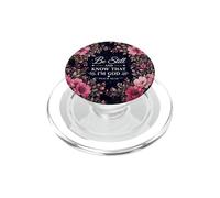 Be Still And Know I'm God Psalm 46:10 Pink Floral Watercolor PopSockets PopGrip for MagSafe
