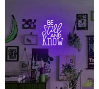 Be Still and Know Neon Sign,Religious Faith Sign,Bible Verse Decor,Christian Home Wall Decor,Church Decor,Prayer Room Art,Christian Gifts
