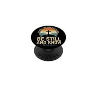 Be Still and Know Psalm 46:10 Vintage Hope Christian Cross PopSockets Adhesive PopGrip