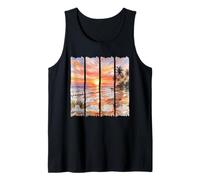Be Still and Know that I Am God Psalm 46:10 Beach Sunset Tank Top