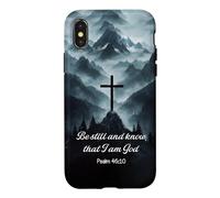 Be Still And Know That I Am God Psalm 46:10 Cross Mountain Case for iPhone X/XS