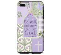 Be Still Christian Faith Quotes Purple Bow Floral Collage Case for iPhone 7 Plus/8 Plus