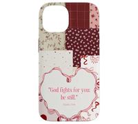 Be Still Coquette Christian Bible Verse Holiday Pink Bow Case for iPhone 14