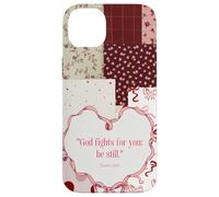 Be Still Coquette Christian Bible Verse Holiday Pink Bow Case for iPhone 14 Plus