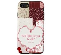 Be Still Coquette Christian Bible Verse Holiday Pink Bow Case for iPhone SE (2020) / 7/8