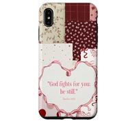 Be Still Coquette Christian Bible Verse Holiday Pink Bow Case for iPhone XS Max