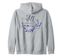 Be Still Know That I Am God Blue Bible Christian Psalm 46:10 Zip Hoodie