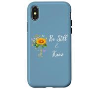 Be Still Know That I Am God Quotes Butterfly Christian Jesus Case for iPhone X/XS