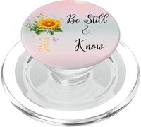 Be Still Know That I Am God Quotes Butterfly Christian Jesus PopSockets PopGrip for MagSafe