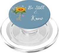 Be Still Know That I Am God Quotes Butterfly Christian Jesus PopSockets PopGrip for MagSafe