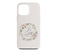 Be Still Psalm 46:10 Pink Floral Watercolor Wreath Aesthetic Case for iPhone 13 Pro Max