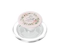 Be Still Psalm 46:10 Pink Floral Watercolor Wreath Aesthetic PopSockets PopGrip for MagSafe