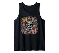 Be Still Scripture Christian Women Floral Butterfly Faith Tank Top